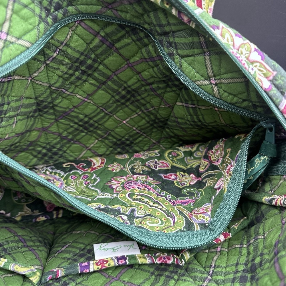 Vintage Vera Bradley Chelsea Green Computer Messenger Bag 2005 Retired No Strap - Picture 4 of 7